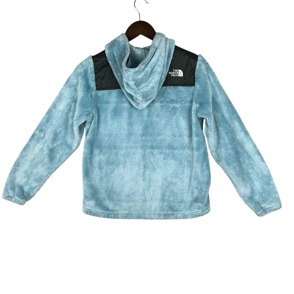 The North Face Girls Blue Oso Full Zip Hooded Fleece Jacket Size Large (14/16)